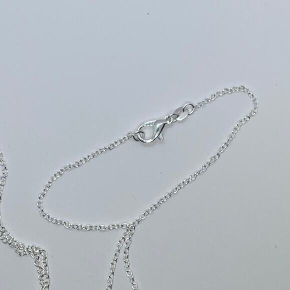 Silver-Tone Black Textured Pendant Necklace - Picture 6 of 7
